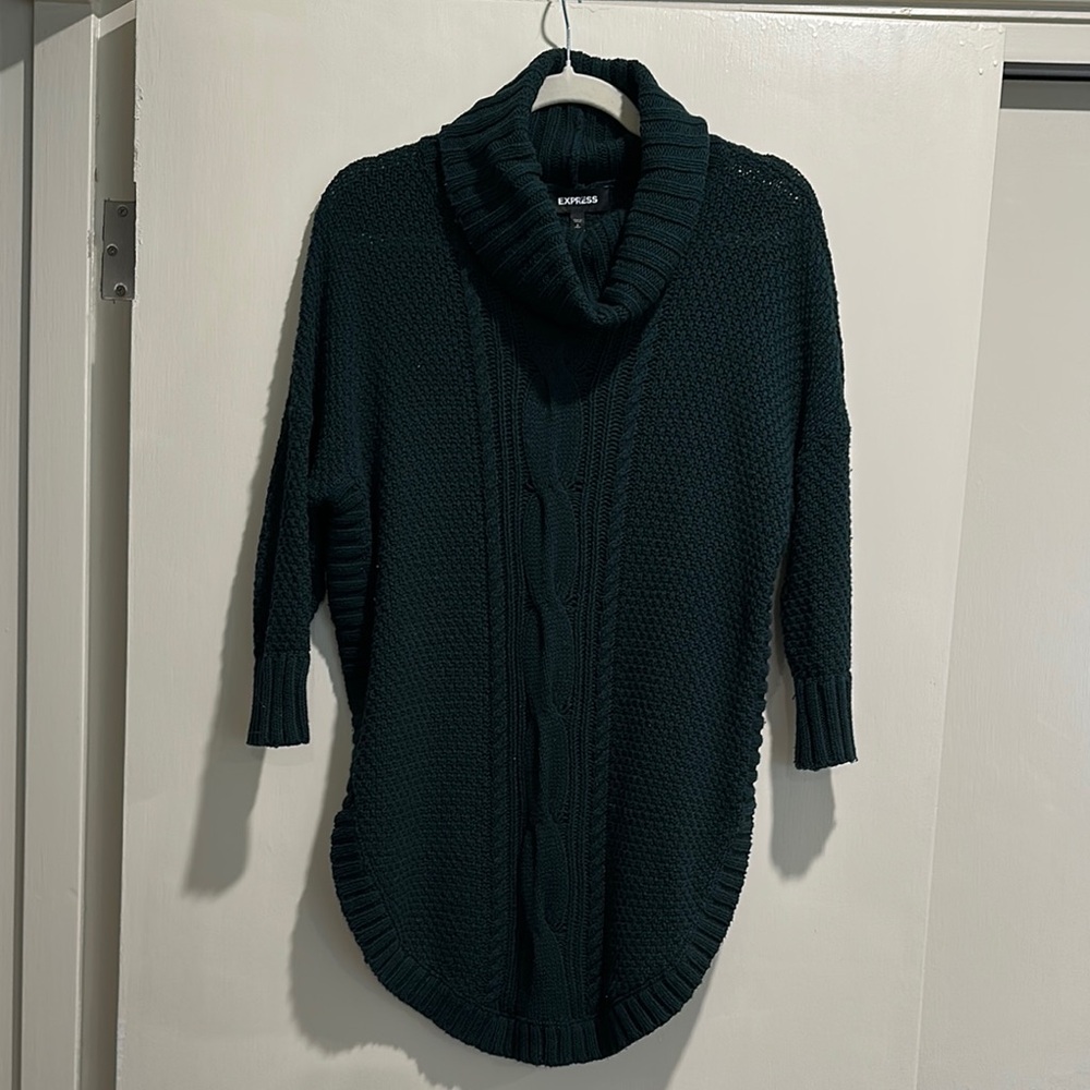 Women's Green Tunic Sweater